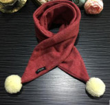 2017 new fashion boy and girl winter scarf knitted hanging ball baby scarf Kids Fashion wool scarf