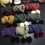 2017 new fashion boy and girl winter scarf knitted hanging ball baby scarf Kids Fashion wool scarf
