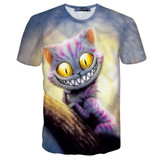 2017 New Fashion 3d t shirts Men/Women Summer Tops Short Sleeve Cat 3D Printed T-shirt Space Galaxy T shirt Cartoon Tees X519