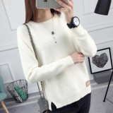2017 new fashion autumn winter sweater women knitted Beading twisted thickening O-neck long sleeves loose women sweater pullover