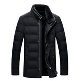 2017 New Fashion Autume Winter Down Jacket Men Leather Jacket Male Down Coat Jackets Windproof Warm