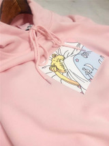 2017 new Pink/White Women Hoodies Japanese Sailor Moon Printed Pullover Girls Kawaii Cute Harajuku Sweatshirt Loose Full sleeve