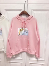 2017 new Pink/White Women Hoodies Japanese Sailor Moon Printed Pullover Girls Kawaii Cute Harajuku Sweatshirt Loose Full sleeve