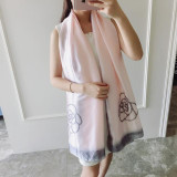2017 New Paris Luxury Brand Women Silk Scarf Designer Blanket Shawls Spring Winter Flower Pashmina Women Scarves Foulard Femme