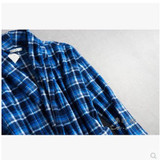2017 New Nightgown Men autumn and winter long Robe Men design bathrobe plaid Men lounge robe
