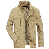 2017 New Mens Autumn Winter Jackets And Coats Plus Size M-4XL Men Plus Velvet Warm Jacket Military Style Outerwear 148zr