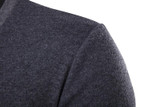 2017 new men's fashion slim long sleeved sweater coat color placket