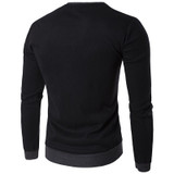 2017 new men's fashion slim long sleeved sweater coat color placket