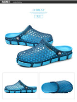 2017 NEW men's fashion hollow out sandals mens EVA hole hole shoes Men's beach shoes slippers clogs Male garden shoes size 39-45