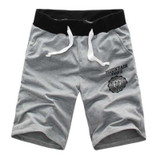 2017 New Men's Casual Short Trousers Jogger Mens Solid Color Shorts Sweatpants Shorts New Male Grey Short