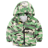 Fashion Baby Girls Boys Coat Jacket Cartoon Graffiti Hooded Windbreaker Autumn Toddler Full Sleeve Outerwear