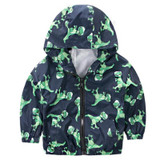 Fashion Baby Girls Boys Coat Jacket Cartoon Graffiti Hooded Windbreaker Autumn Toddler Full Sleeve Outerwear