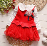 Fashion Baby Girl Dress New 2017 Long Sleeve Toddler Dresses For Girl Cute Kids Spring Autumn Children Clothes
