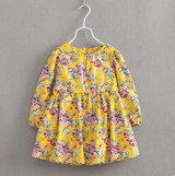 Fashion Baby Dress Long Sleeve Pirncess Girls Clothes Spring Autumn Winter Children Dresses For Girl Floral Clothing Vestidos
