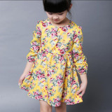 Fashion Baby Dress Long Sleeve Pirncess Girls Clothes Spring Autumn Winter Children Dresses For Girl Floral Clothing Vestidos
