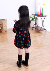 Fashion Baby Dress Long Sleeve Lolita Style Girls Clothes Spring Children Dresses For Girl Stars Printed Clothing girls clothes