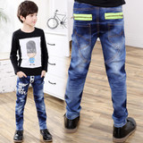 Fashion Baby Boy Cowboy Jeans Kids Pant Double-Breasted Jeans Long Legging Trousers Children Autumn Winter Pants Clothing