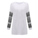 Fashion Autumn Winter Women Shirt O Neck Printed Long Sleeve Lady Pullover Girl Hoodies Loose Casual Tops Plus Size S-4XL