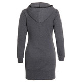 Fashion Autumn Dresses Women Hoodie Dress Pocket Long Sleeve Mini Dress Casual Dress Women Clothing Vestidos De Festa LJ5841E