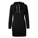 Fashion Autumn Dresses Women Hoodie Dress Pocket Long Sleeve Mini Dress Casual Dress Women Clothing Vestidos De Festa LJ5841E