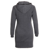 Fashion Autumn Dresses Women Hoodie Dress Pocket Long Sleeve Mini Dress Casual Dress Women Clothing Vestidos De Festa LJ5841E