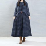 Fashion Autumn Dress 2017 ZANZEA Women Striped Print Dresses Long Sleeve O Neck Vintage  Loose Long Vestidos Plus Size S-5XL Fashion Autumn Dress 2017 ZANZEA Women Striped Print Dresses Long Sleeve O Neck Vintage  Loose Long Vestidos Plus Size S-5XL