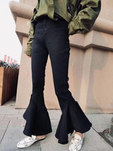 Fashion Asymmetry Bell-bottoms Pants Bottoms