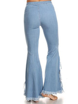 Fashion Asymmetry Bell-bottoms Jean Pants Bottoms