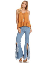 Fashion Asymmetry Bell-bottoms Jean Pants Bottoms