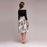 Fashion A line Off Shoulder Floral Printed Dress Long Sleeve Elegant Vintage Midi Dress 2018 Autumn Bohemian Party Women Dresses Fashion A line Off Shoulder Floral Printed Dress Long Sleeve Elegant Vintage Midi Dress 2018 Autumn Bohemian Party Women Dresses