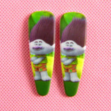 Fashion 8pcs/set Girls Trolls Colorful Hair Claws Clips Headwear Cartoon Kids Accessories