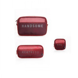 Fashion 3pcs / Set Transparent Mesh Cosmetic Bag Women Travel Beauty Cosmetics Organizer Necessity Cosmetic Bag Free Shipping