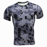 Fashion 3d Print Mens T Shirts Camouflage Compression Crossfit T Shirt Men Fitness Brand Clothing  Elastic Wicking Camot-Shirt