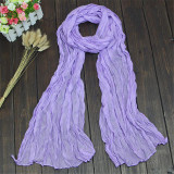 Fashion 20Colors Candy Colors Soft Trendy Long Voile Scarfs Winter Warm Scarf Women Scarf Shawl Blue
