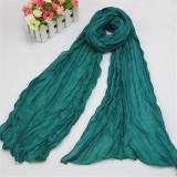 Fashion 20Colors Candy Colors Soft Trendy Long Voile Scarfs Winter Warm Scarf Women Scarf Shawl Blue