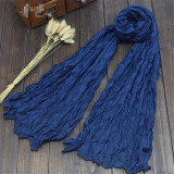 Fashion 20Colors Candy Colors Soft Trendy Long Voile Scarfs Winter Warm Scarf Women Scarf Shawl Blue