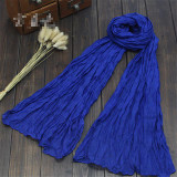 Fashion 20Colors Candy Colors Soft Trendy Long Voile Scarfs Winter Warm Scarf Women Scarf Shawl Blue