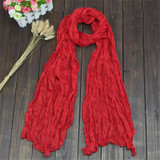 Fashion 20Colors Candy Colors Soft Trendy Long Voile Scarfs Winter Warm Scarf Women Scarf Shawl Blue