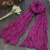 Fashion 20Colors Candy Colors Soft Trendy Long Voile Scarfs Winter Warm Scarf Women Scarf Shawl Blue