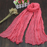 Fashion 20Colors Candy Colors Soft Trendy Long Voile Scarfs Winter Warm Scarf Women Scarf Shawl Blue