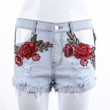 2017 ripped pocket women Embroidery shorts Summer casual denim shorts vintage hot shorts denim shorts for women 2017 ripped pocket women Embroidery shorts Summer casual denim shorts vintage hot shorts denim shorts for women