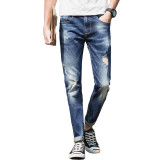 2017 Ripped Jeans for Men Distressed Broken Man Slim Fit Stretch Casual Pants Fashion Brand Denim Pants Hiphop Moto Biker Jeans 2017 Ripped Jeans for Men Distressed Broken Man Slim Fit Stretch Casual Pants Fashion Brand Denim Pants Hiphop Moto Biker Jeans