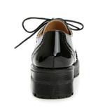 2017 Retro Oxfords Brogue Women Shoes Fashion Patent Leather Platform Casual Shoes Round Toe Flats Lace Up Plus Size 40 WFS521
