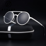 2017 Retro Aluminum Magnesium Sunglasses Polarized Lens Vintage Eyewear Accessories Sun Glasses Driving Men Round Sunglasses