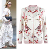 2017 Quilting Autumn Women Jackets Floral Long Sleeve Zipper Women Bomber Jacket Chaquetas Mujer