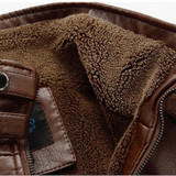 2017 PU Leather Jacket Men Winter Business Casual Mens