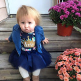 2017 Princess Baby Dress Newborn Infant Baby Girl Clothes Floral Crown Print Tutu Ball Gown Party Dresses for 0-24M Children