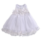 2017 Princess Baby Girls Dress Summer Sleeveless Floral Tutu Ball Gown Child Party Dresses Vestidos Clothes 0-7Y