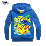 2017 Pokemon Sweatshirt For Girls Boys Hoodie Long Sleeve Pokemon Shirt Children Boys Pokemon Costume Girls Sweatshirt For Baby