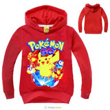 2017 Pokemon Costume Child Sweatshirt Pokemon Go Hoodie For Boys Hoodies Girls Sweatshirt Pink Sport Shirt Hoodies For Teenage